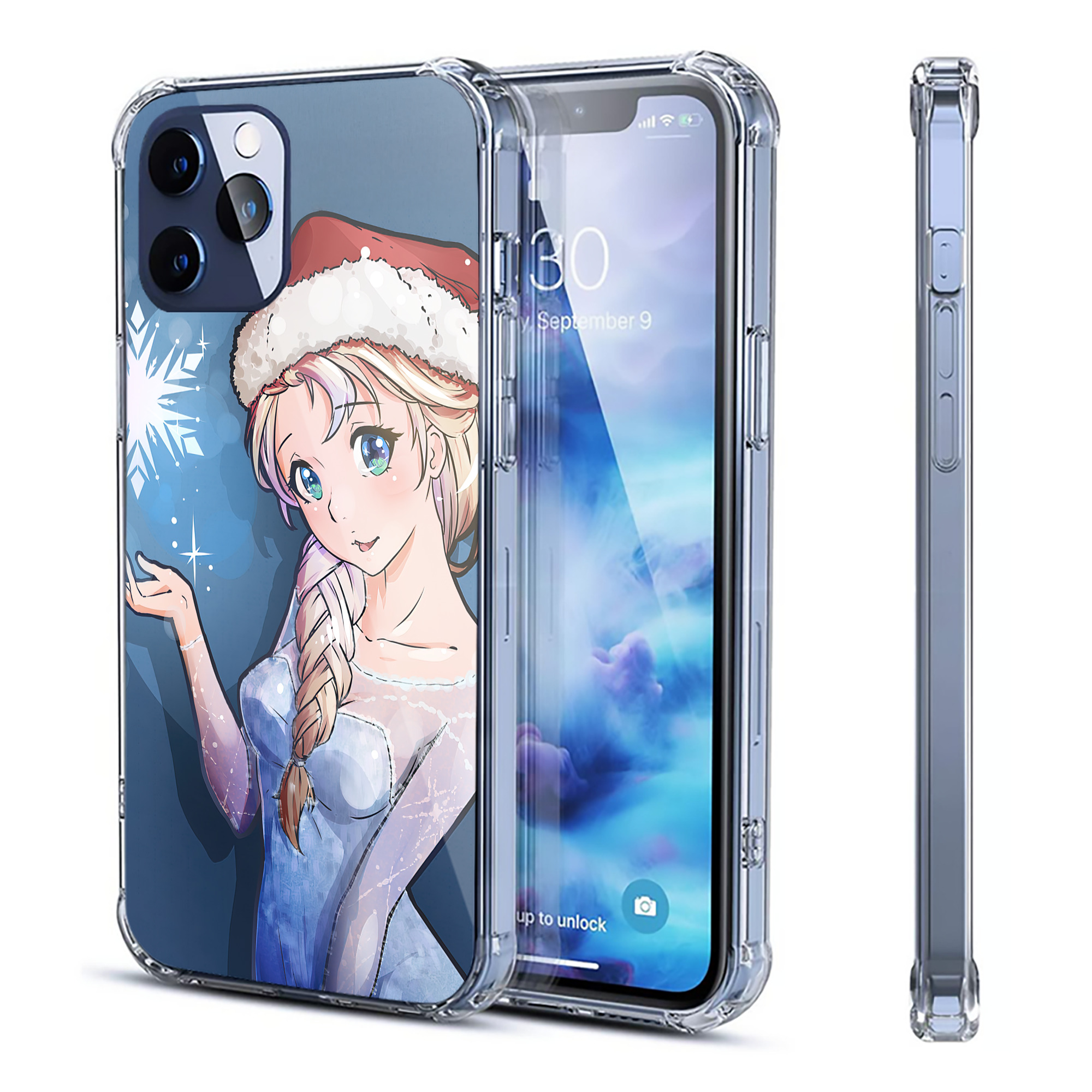 （画像用） アナと雪の女王 アンナ エルサ Frozen Anna Elsa 【iPhone 12シリーズ対応】透明スマホケース（クリアソフトケース）